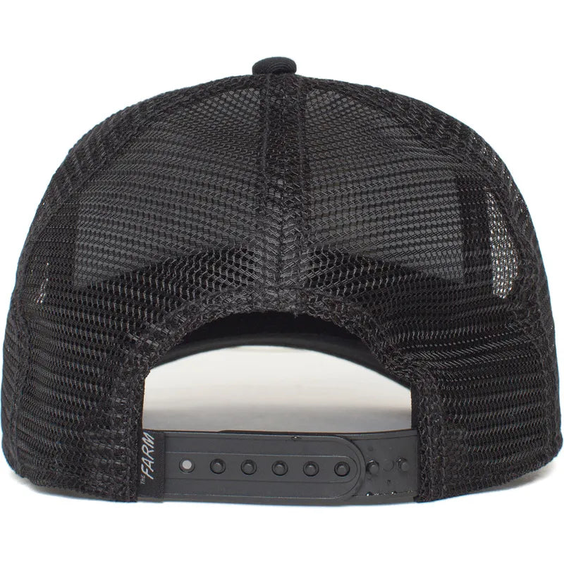 Gorra trucker negra serpiente Mamba The Farm de Goorin Bros.