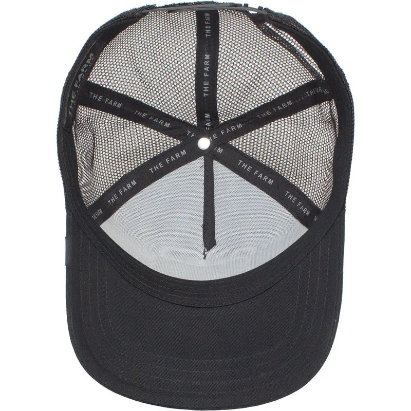 Gorra trucker negra serpiente Mamba The Farm de Goorin Bros.