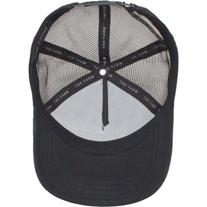 Gorra trucker negra serpiente Mamba The Farm de Goorin Bros.